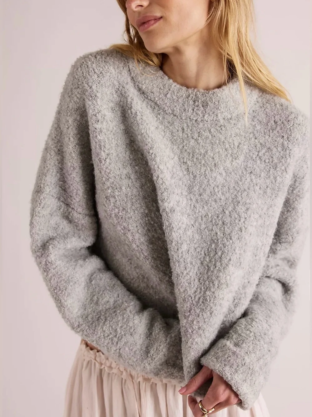We The Free by Free People 🧸 Women’s Stormy Pullover Cozy Grey Sweater Size XS